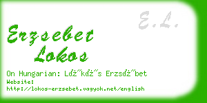 erzsebet lokos business card
